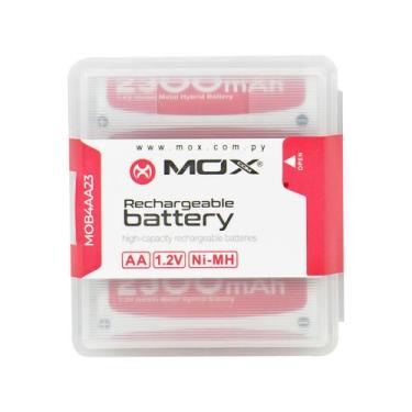 Imagem de Pilha Mox MOB4AA23 - AA - 2300MAH - 4 Unidades - Recarregavel