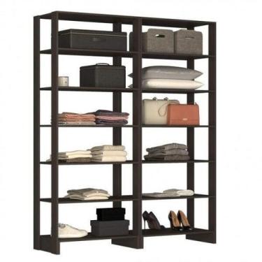 Imagem de Estante Closet Yes 160cm com 12 Prateleiras - Grafite - Nova Móbile, G