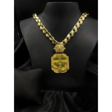 Imagem de Corrente Poze 12mm Moeda antiga + Pingente Do Chefin  - Lobin Jóias