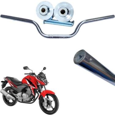 Imagem de Guidão Cromado Design Moto PCX 150 Peso Compatível Todos  Anos Qualida