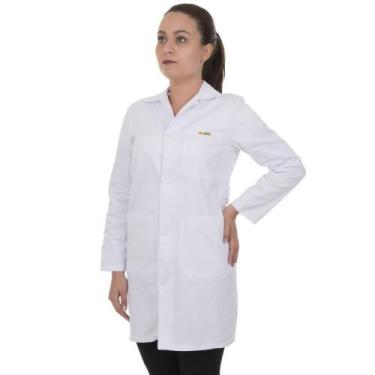 Imagem de Avental Jaleco Enfermagem Hospitalar Oxford Manga Longa Branco Artipé 