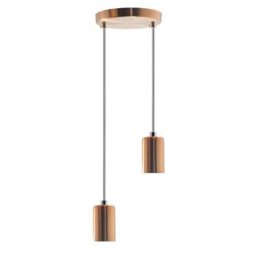 Imagem de Pendente Soquete Copinho E27 Rose Gold Duplo - Iluminar Ambiente