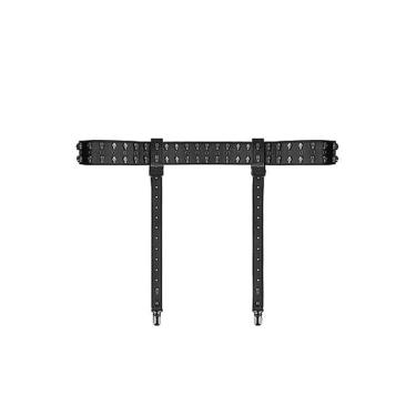 Imagem de Cinta Liga De Couro E Metal - Ouch Garter Belt With Skulls Black - Shot - Preto