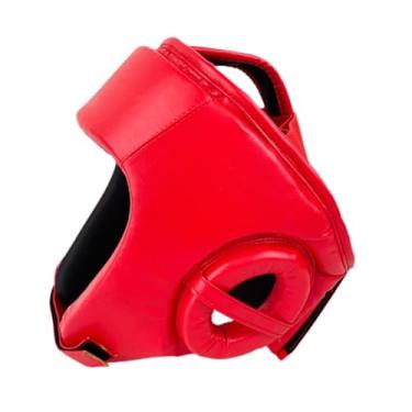 Imagem de Vaveren Capacete de boxe Proteção facial completa Protetor acolchoado Espessado Cobertura total Equipamento de proteção Capa facial para Kickboxing Taekwondo, Vermelho