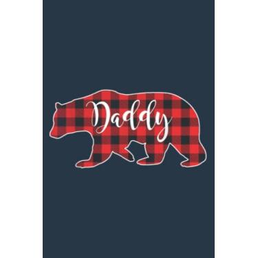 Imagem de Daddy Bear Black Red Buffalo Check Plaid Fun Dad Father: Study Notebook, 6 x 9 inches, 120 pages