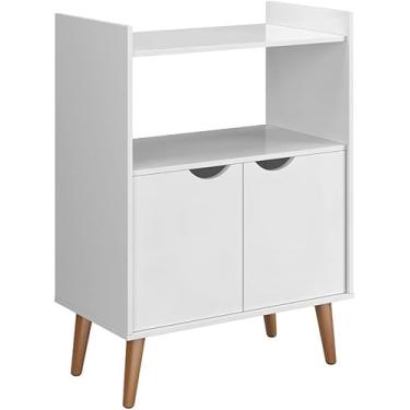 Imagem de Aparador Buffet Retrô 2 Portas Grécia Ripado 3D Luxo (Branco)