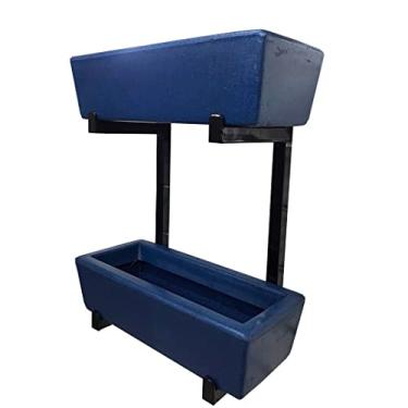 Imagem de Suporte de Ferro p/ Jardim Vertical com 2 Floreiras 37cm Cor: Azul