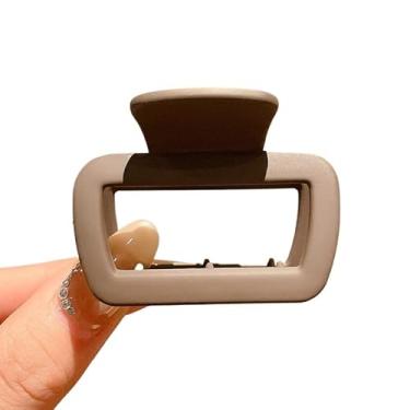 Imagem de Acessórios acessórios acessórios ferramentas de estilo para festa de casamento, grampos de cabelo para cabelo grosso e fino, cabelo moderno (9 # clipe quadrado de café profundo - cerca de 5 cm)