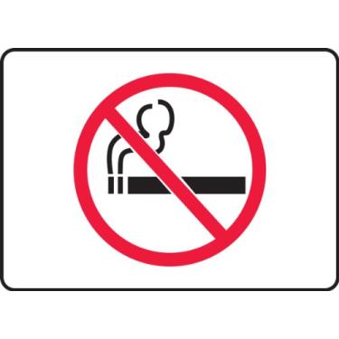 Imagem de Accuform Placa de segurança "No Smoking", Aluma-Lite™, 25,4 x 35,5 cm (MSMK416XL)