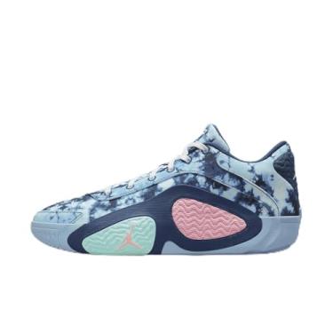 Imagem de Nike Tatum 5.1 cm Denim Basketball Tênis (HJ4420-400, azul vazio/azul leche/torção tropical), Azul vazio/azul-leche/torção tropical, 45