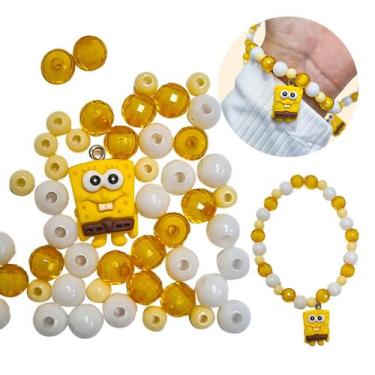 Imagem de Kit missangas para fazer bijuterias divertidas para crianças montar fa