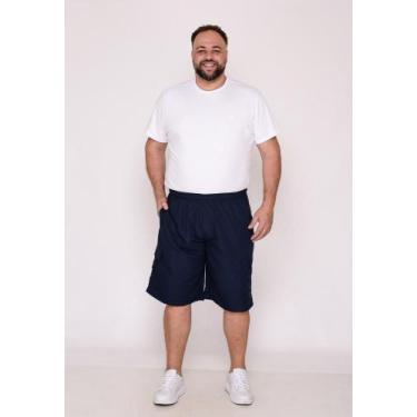 Imagem de Bermuda Masculina Nylon Extra Plus Size 7955 Azul Marinho F075 - macaw