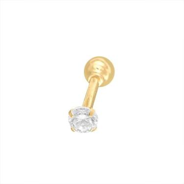 Imagem de Piercing Tragus Em Ouro 18k Com Zircônia Cartilagem Hélix - DR Joias