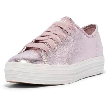 Imagem de Keds Tênis feminino Triple Kick Metallic Lea Cel, Malva, 8.5