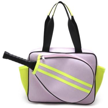 Imagem de Bolsa Sacola Feminina Raqueteira Beach Tennis - Amanda Brasil, Rosa