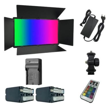 Imagem de Painel Iluminador de LED 50w Soleste U800 RGB com fonte bivolt2 bateri