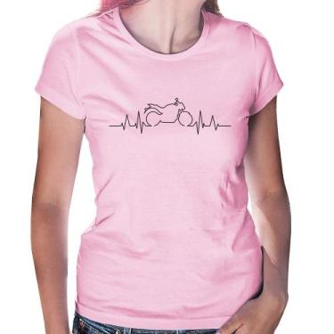 Imagem de Baby Look Batimentos Cardíacos Moto GP - Foca na Moda, Rosa bebê, M