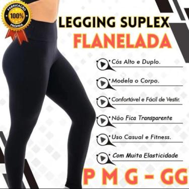 Imagem de Legging Flanelada Peluciada Calça Leg Térmica P ao GG Cós Alto - Burgu
