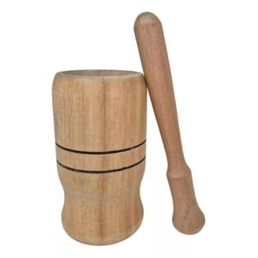 Imagem de Kit Caipirinha com 2 Peças Pilão Com Copo Artesanal em Madeira Pinus