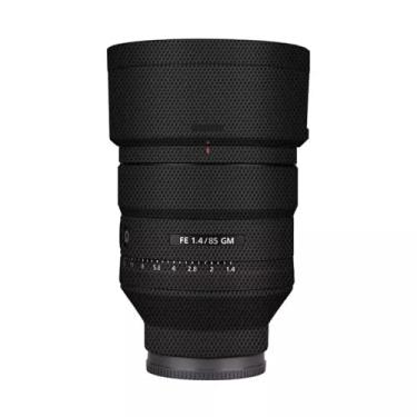 Imagem de Revestimento adesivo para lente de câmera antiarranhões para Sony FE 85 mm F1.4 GM Película protetora de vinil protetor corporal FE 1.4/85 GM 85 1.4 (preto matriz)