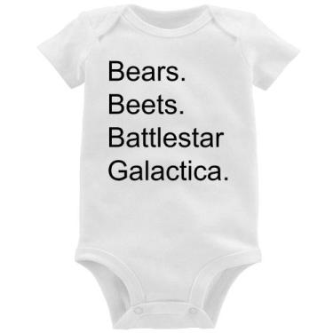 Imagem de Body Bebê Bears. Beets. Battlestar Galactica. - Foca na Moda, Branco, 