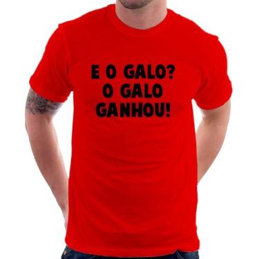Imagem de Camiseta E o galo O galo ganhou! - Foca na Moda, Vermelho, M