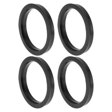 Imagem de INFINAUTO Anéis centralizados de cubo de roda de carro de 78,1 mm a 65,1 mm rodas de policarbonato preto eixo central amortecedor Hubrings 4 peças
