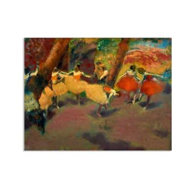 Imagem de SDYJ6GSW Edgar Degas Prints Before the Performance Giclee Canvas Art Print Impressionismo Wall Art Ballerina Poster Vintage Edgar Degas Decoração de parede 50 x 40 cm (20 x 16 polegadas) Moldura