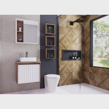 Imagem de Espelheira para Banheiro 60cm 1 Porta Alice Darabas Agardi