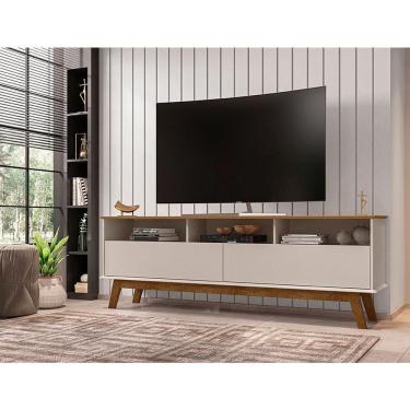 Imagem de Rack Bancada Tv 65 Elegant 2 Portas Cinamomo Off White