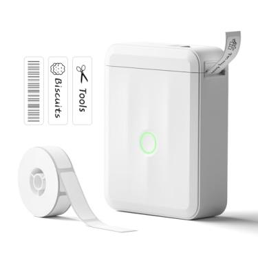 Imagem de NIIMBOT Máquina de etiquetar, versão atualizada D110, impressora de adesivos, com 1 rolo de papel branco para iniciantes, impressora térmica de etiquetas para escola, escritório, casa, organização