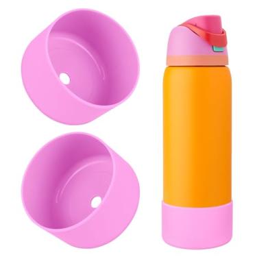Imagem de BKBY 2 peças de bota de silicone para garrafa de água, compatível com Owala 680 g 947 g 1,134 g, capa protetora antiarranhões e antiamassados sem ruído para garrafas de água FreeSip/Twist/Flip