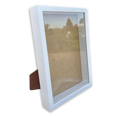 Imagem de Moldura Caixa Alta Com Vidro Expositora Folhas Secas Bordados Quadros Quilling Scrapbook Com Suporte-Revestida-1,5x4,5 C