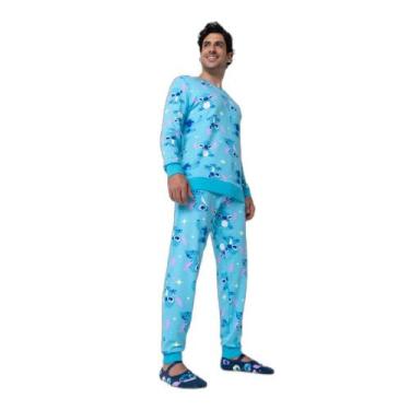 Imagem de Pijama Manga Longa Ultra Visco Masculino Stitch - Puket, P