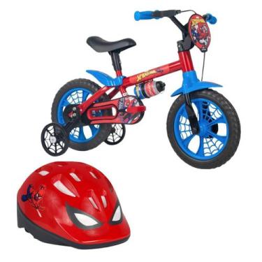 Imagem de Bicicleta Aro 12 Spider Man + Capacete Infantil Spider - Nathor