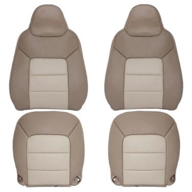 Imagem de NATEFEMIN Parte inferior do passageiro dianteiro do carro de substituição + capa de assento de couro para Ford Expedition Eddie Bauer Accessory