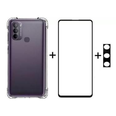 Imagem de Capinha Case Anti Shock + Pelicula 3D + Pelicula Camera Moto G71 - Uni