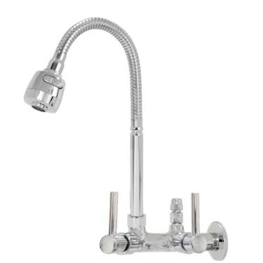 Imagem de Torneira Cozinha de Parede Gourmet Flexível Com Saida Para Filtro Puri