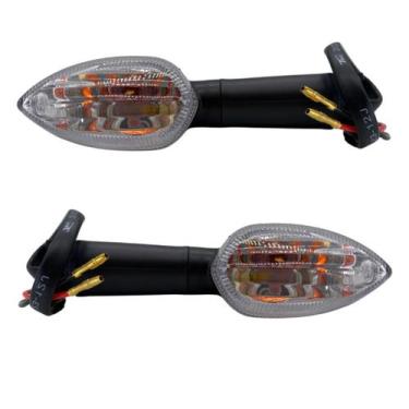 Imagem de Par Pisca Seta Cristal Moto YS 250 Fazer - XTZ 250 Lander Com Chicote 