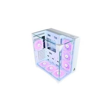Imagem de Gabinete Gamer Rise Mode Galaxy Full Glass, Mid Tower, ATX, Lateral e Frente em Vidro Temperado, Sem FANs, Branco - RM-CA-FG-W