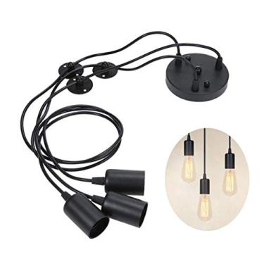 Imagem de EmyTock Luminárias Pendentes Clássicas Em Formato De Aranha, Luminária De Teto Ajustável Faça Você Mesmo E27, Lustre Rústico, Luminária Pendente Industrial Para Sala De Jantar, Quarto, Decoração De