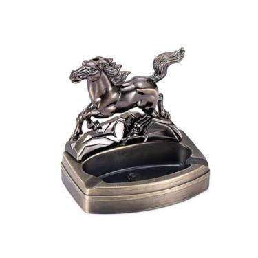 Imagem de Cinzeiro vintage para homens fumadores cinzeiro criatividade modelado animal estilo retro multifuncional metal para mesa de escritório em casa ornamentos
