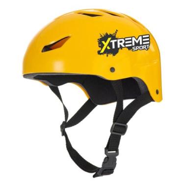 Imagem de Capacete para Skate Bike Patins Patinete Unissex - XTREME, Amarelo, P