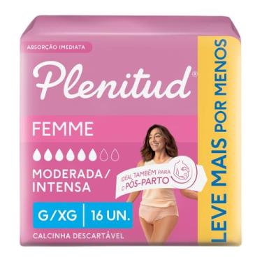 Imagem de Plenitud Roupa Íntima Active Mulher, 16 unidades - G/XG - Leve 16 Pague 15