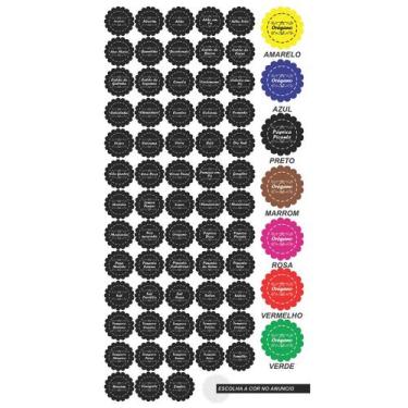 Imagem de Cartela tempero 63 etiquetas adesivo auto colante rotulo 5 cm diametro