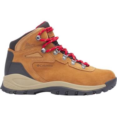 Imagem de Columbia Bota feminina Newton Ridge Plus impermeável para caminhada, Alce, vermelho montanha, 35