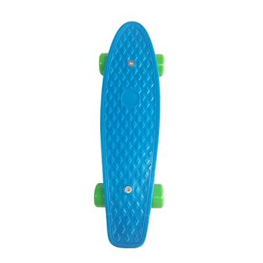 Imagem de Sk8MEMO Mini Skate 17X5 polegadas, Mini Skate Cruiser para iniciantes..., Azul