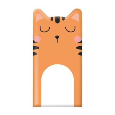 Imagem de XLWLLNJ Quarto de crianças preenchimento de parede, almofada anti -colisão, cabeceira, tapete infantil, adesivo de desenhos animados em 3D para meninos e sala, Padrão de Gato Laranja