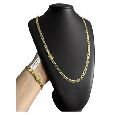 Imagem de Cordão Banhado a Ouro 10 Milésimos 70cm - Tojoia18k