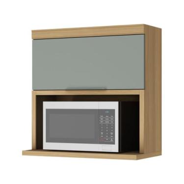 Imagem de Armário de Cozinha Aéreo MDF Nesher Marquesa 1 Porta 80x82cm, Amadeira